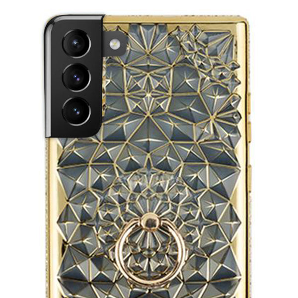 Abstract Ring Case Gold Samsung S21