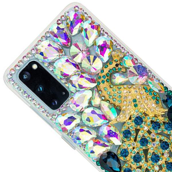 Handmade Peacock Bling Case Samsung S20