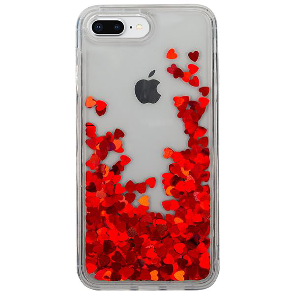 Red Hearts Liquid Iphone 7/8 Plus