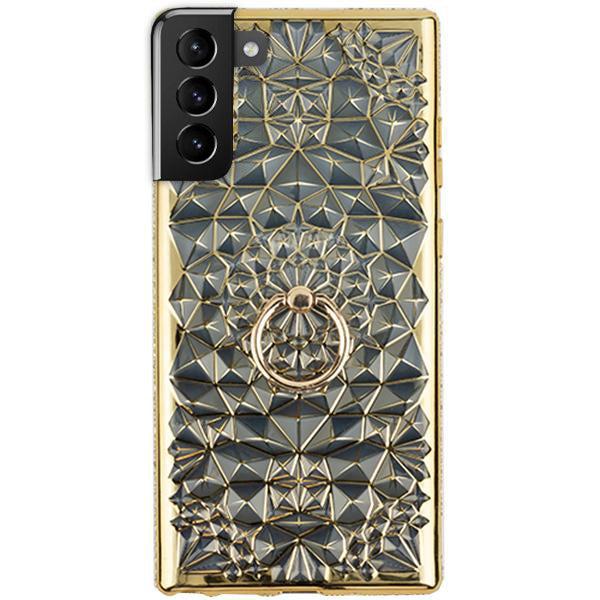 Abstract Ring Case Gold Samsung S22 Plus