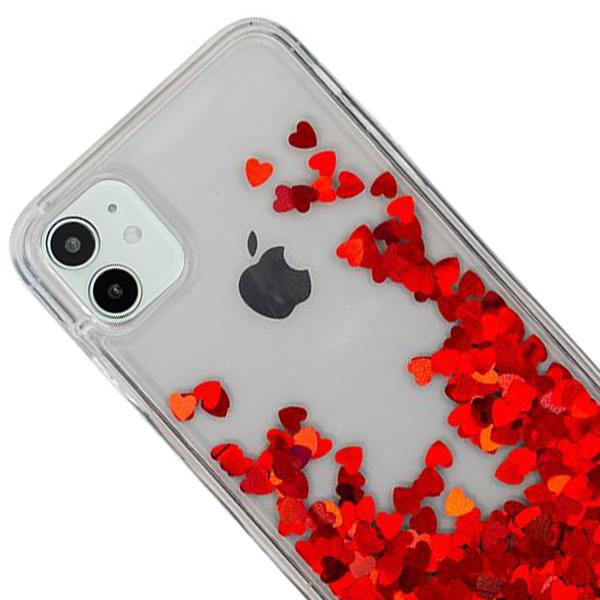 Red Hearts Liquid Iphone 11