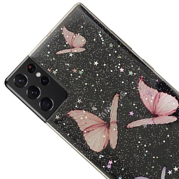 Butterflies Pink Samsung S21 Ultra