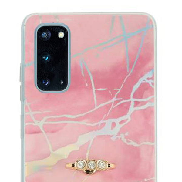 Marble Pink Ring Case Samsung S20