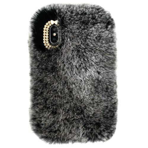 Fur Case Grey Iphone 10/X/XS - Bling Cases.com