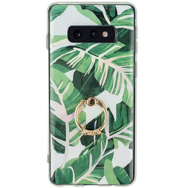 Green Leaves Ring Holder Case Samsung S10E