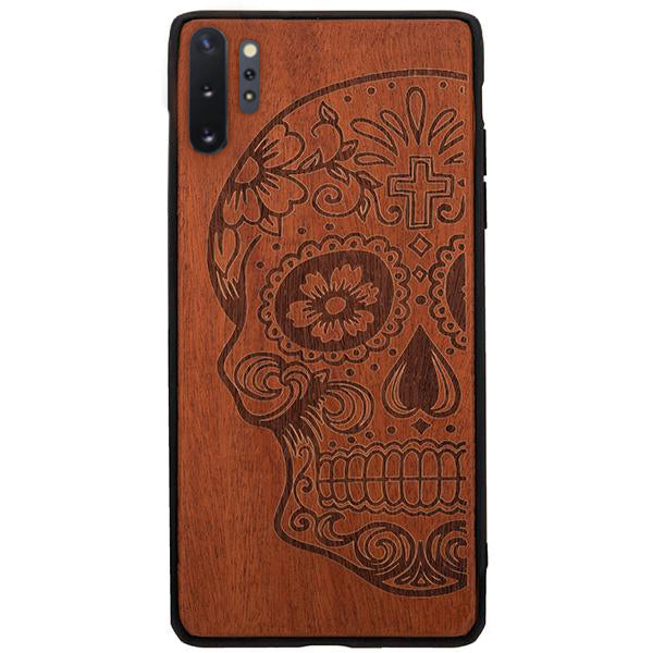 Real Wood Skull Samsung Note 10