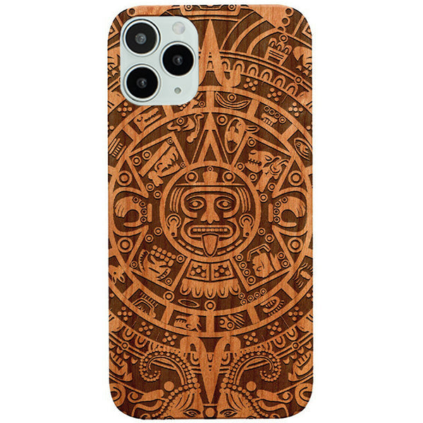 Mayan Calendar Aztec Wood Case Iphone 11 Pro Max