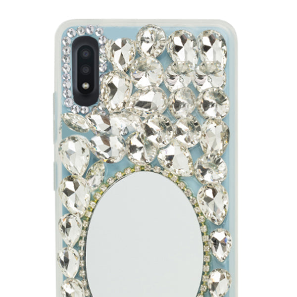 Handmade Bling Mirror Silver Case Samsung A01