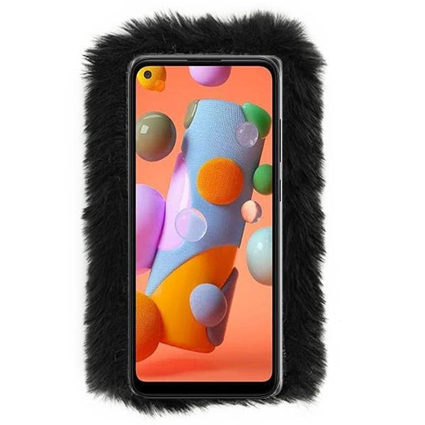 Fur Case Black Samsung A11