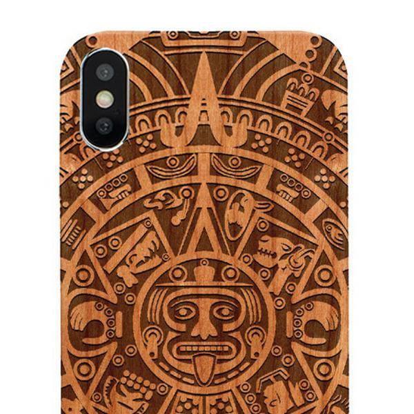 Mayan Calendar Aztec Wood Case Iphone XS Max