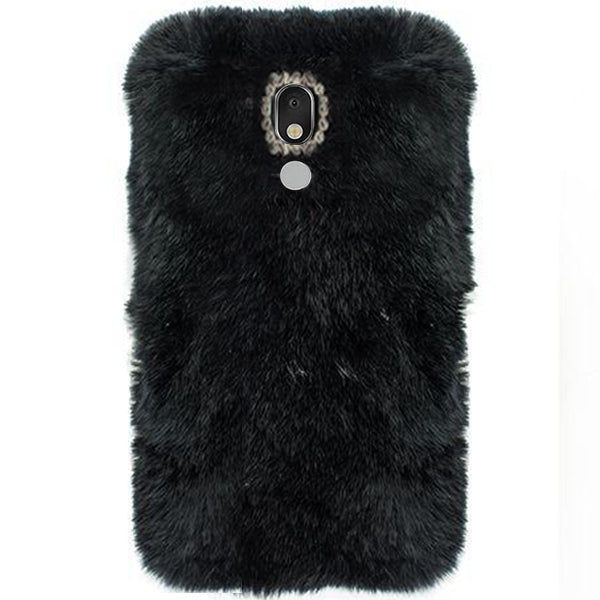 Fur Case Black LG Stylo 5