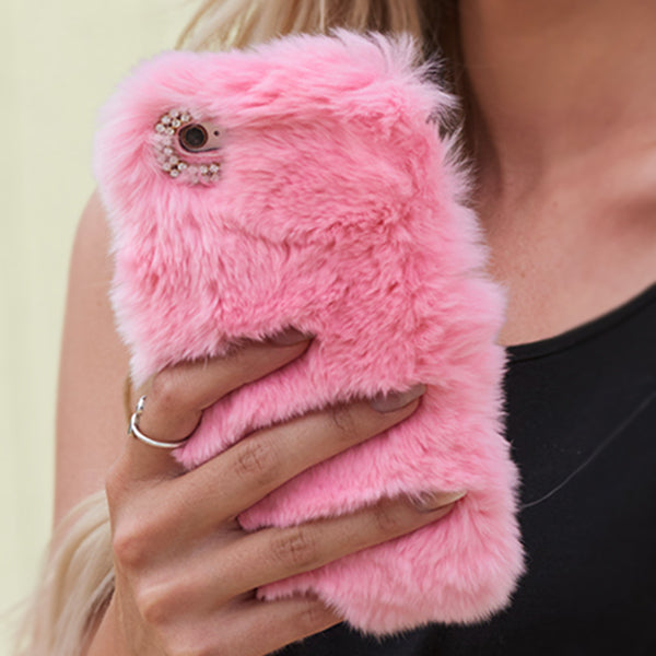 Fur Case Light Pink Samsung S10E