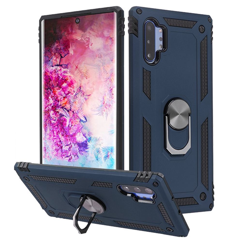 Hybrid Ring Stand Blue Case Note 10 Plus - Bling Cases.com
