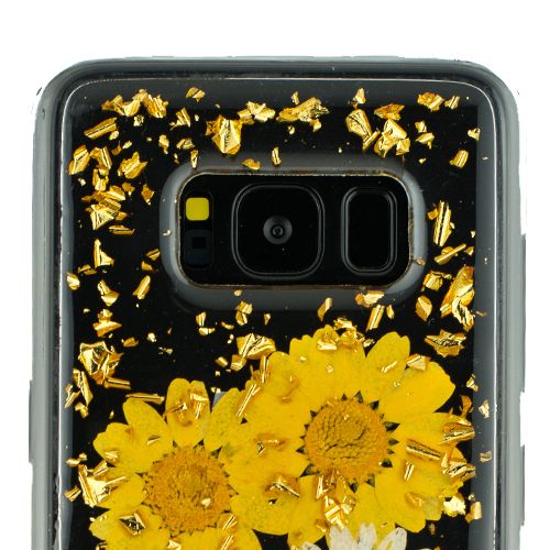 Real Flowers Yellow Flake Samsung S8 - Bling Cases.com