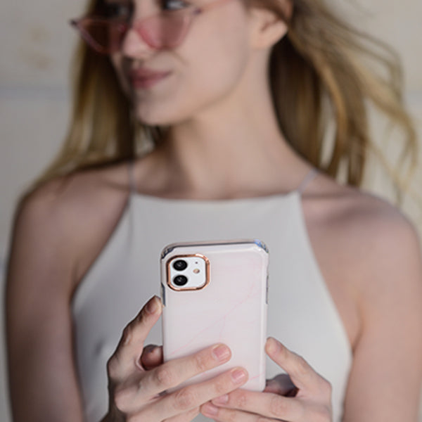 Marble Pink Hard Case IPhone XR
