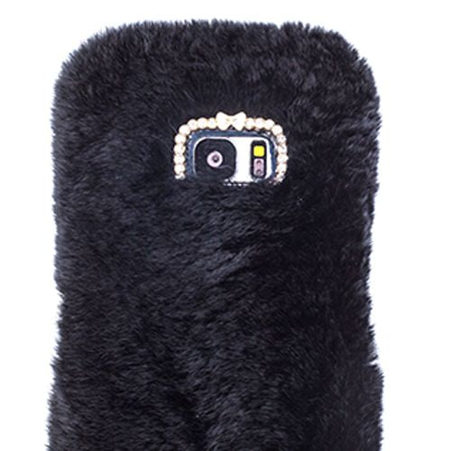 Fur Case Black Samsung S7 Edge