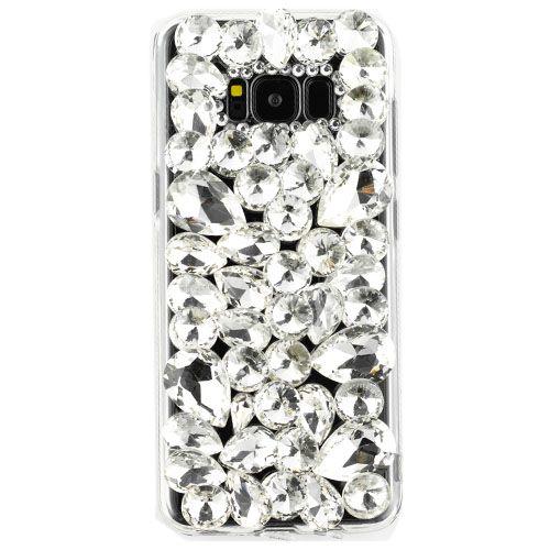Handmade Bling Silver Stones Samsung S8 - Bling Cases.com