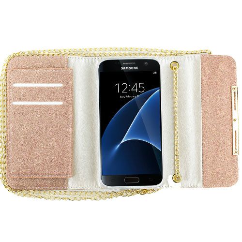 Detachable Purse Rose Gold Samsung S7 - Bling Cases.com