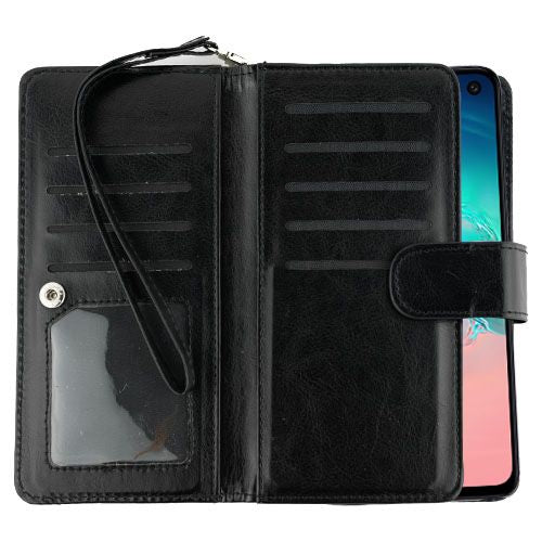 Detachable Black Wallet Samsung S10E - Bling Cases.com