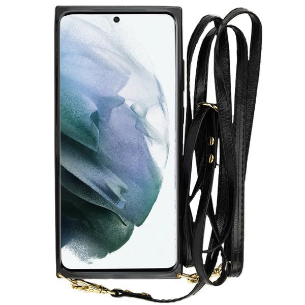 Crossbody Card Case Wallet Black Samsung S22
