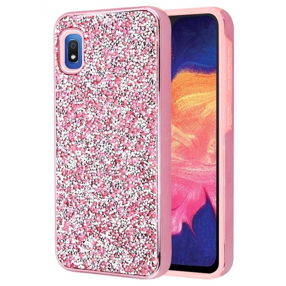 Hybrid Bling Case Pink Samsung A10E - Bling Cases.com