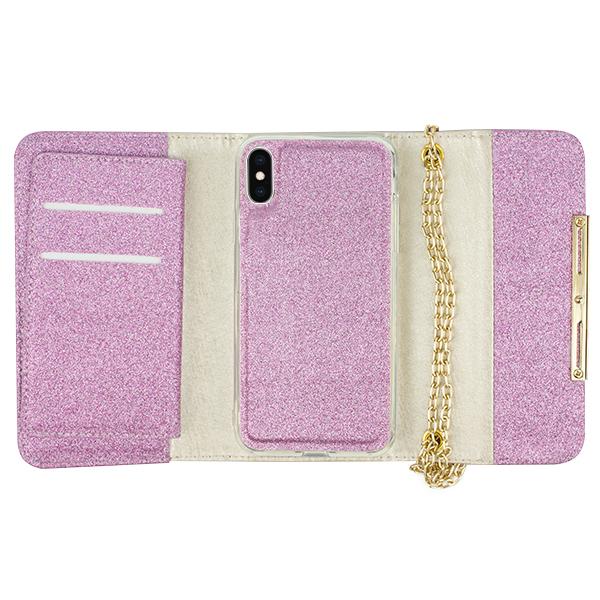 Glitter Detachable Purse Light Purple Iphone XS MAX