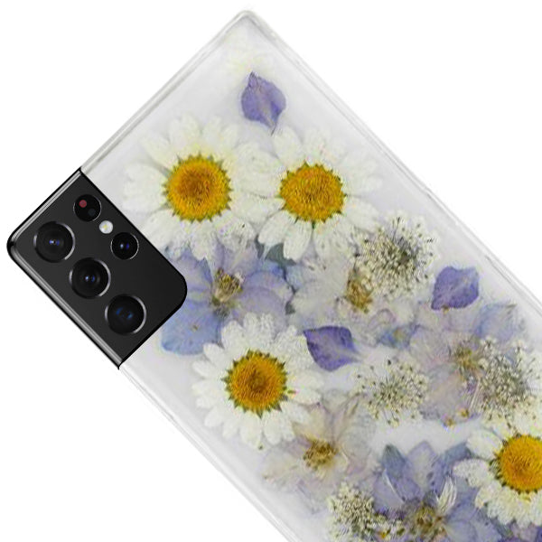 Real Flowers Purple Case Samsung S21 Ultra